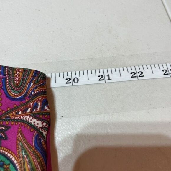 Let It Be Womens Paisley Print Henley Sleeveless Tank Top Multi-Color Size Large - Picture 8 of 11